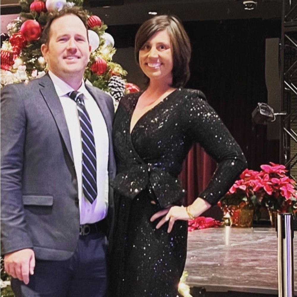 Eliza J Sequined Gown